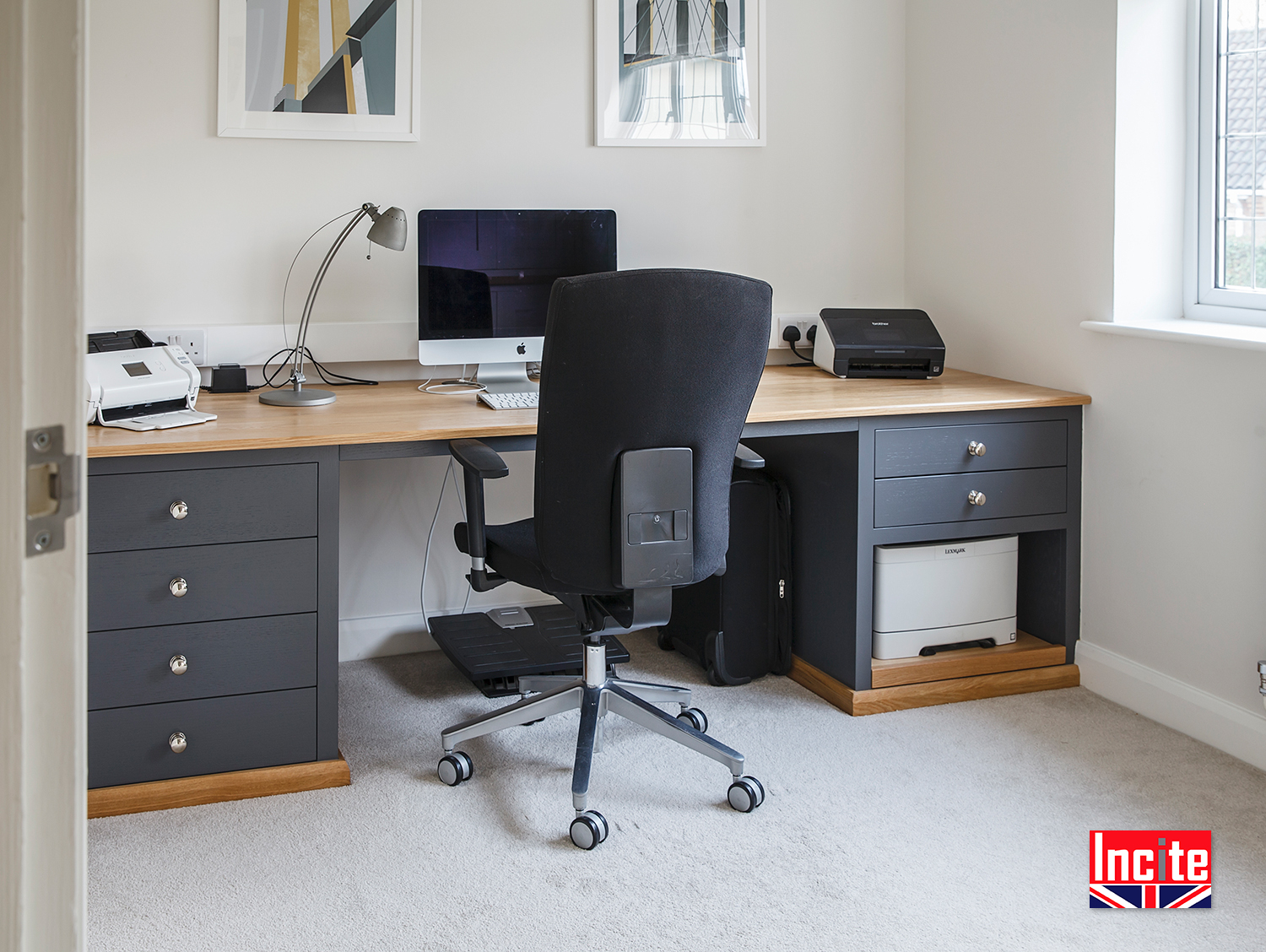 Custom deals oak desk